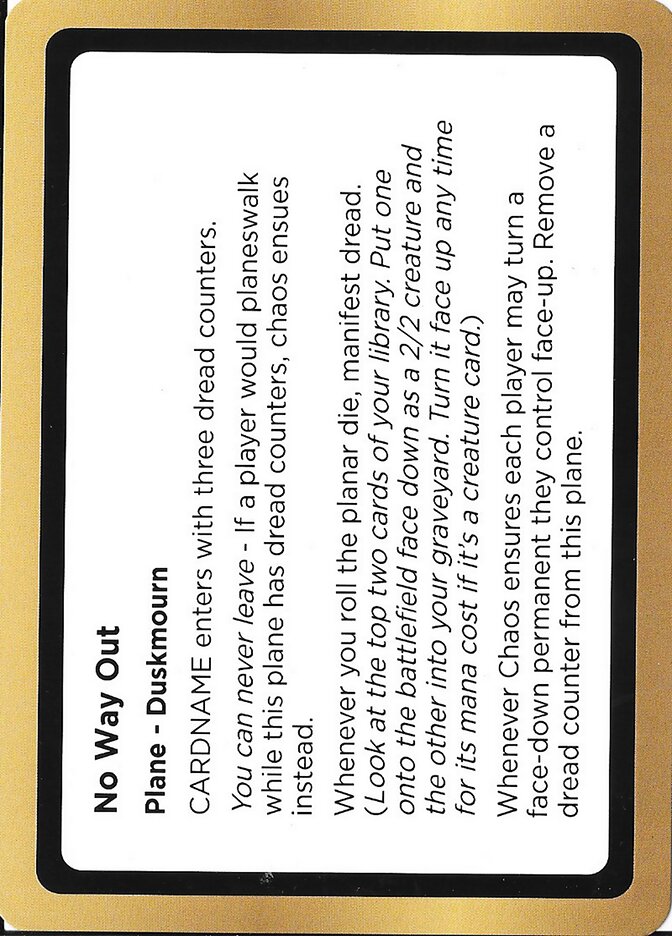 No Way Out (Playtest)